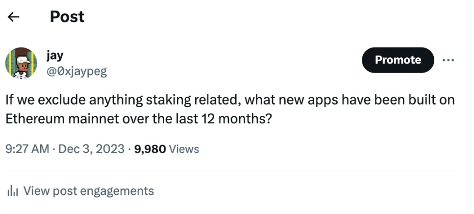 以太坊的创新者窘境：估值和使用已到巅峰？下一步靠什么留住新应用？