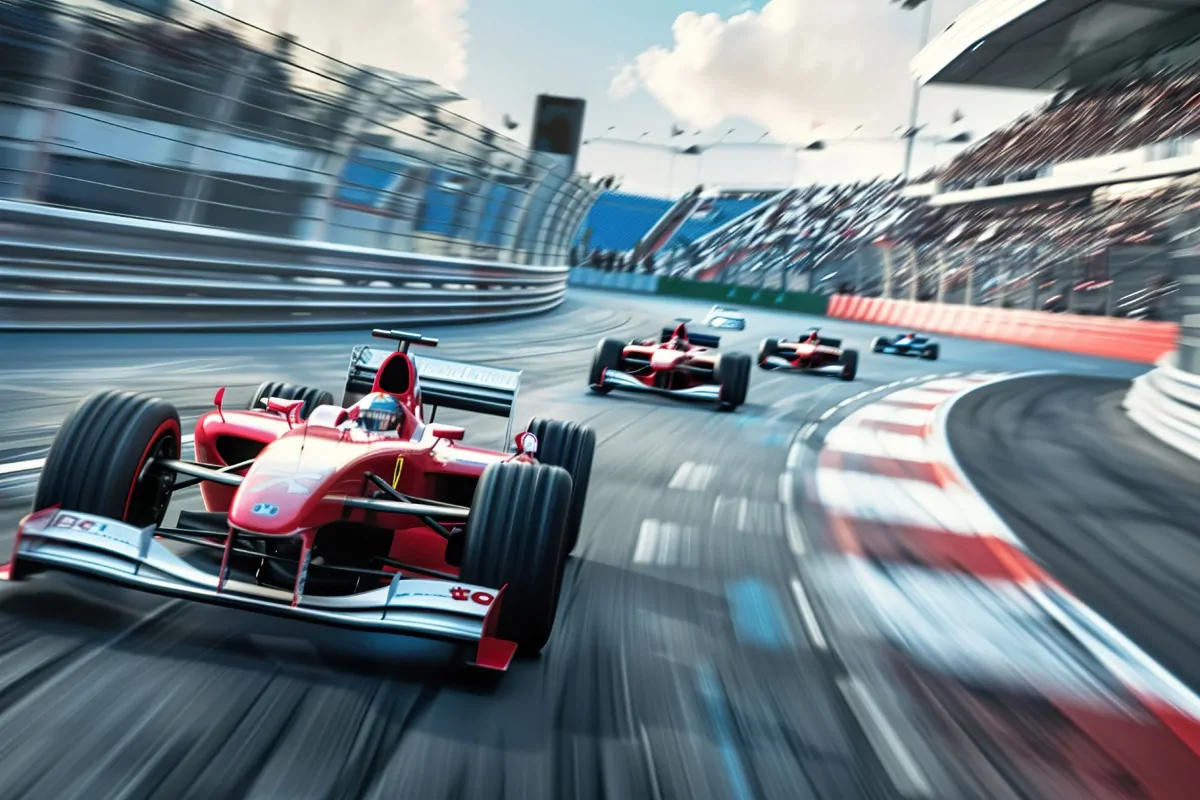 Bu görselin Alt özniteliği boş. Dosya adı: red-race-car-is-speeding-down-track-with-other-cars-it-1200x800.jpg