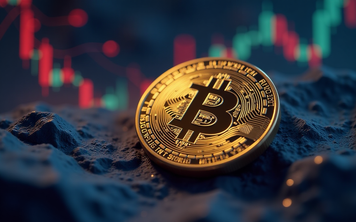 Bitcoin Price With Chart Background