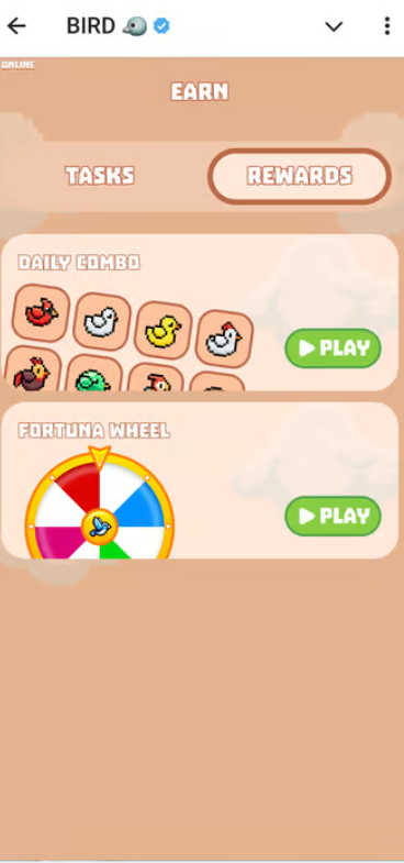 Bird TON Daily Combo and Fortuna Wheel – Source: Bird TON