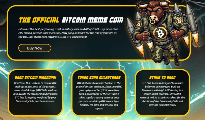 BTC Bull официальный мем-койн биткойна