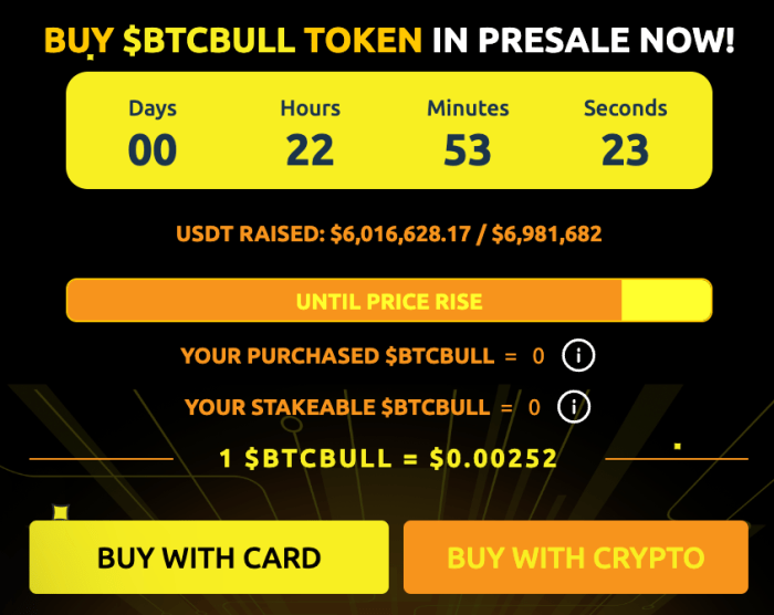 Como comprar $BTCBULL presale