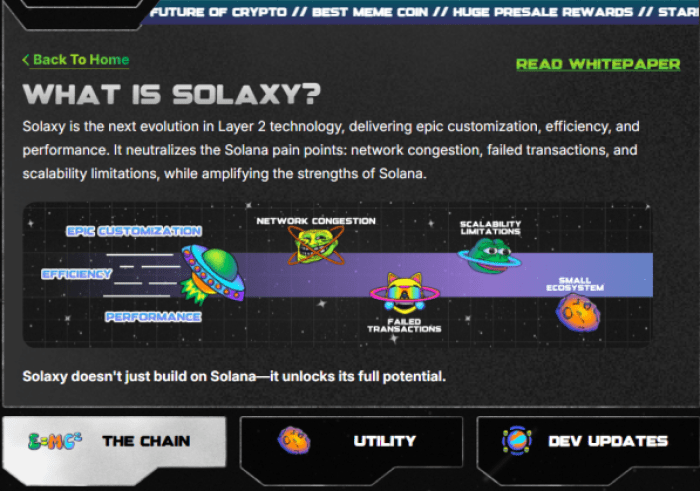 Solaxy ön satış sayfası