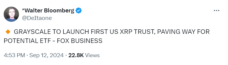 Grayscale XRP Trust Launch
