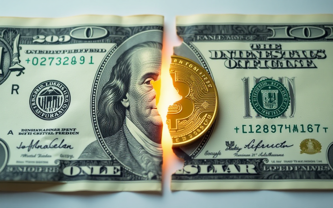 Bir stablecoin'in bir ABD doları banknotunu ikiye bölmesi, dijital paraların geleneksel finansı nasıl bozduğunu simgeliyor