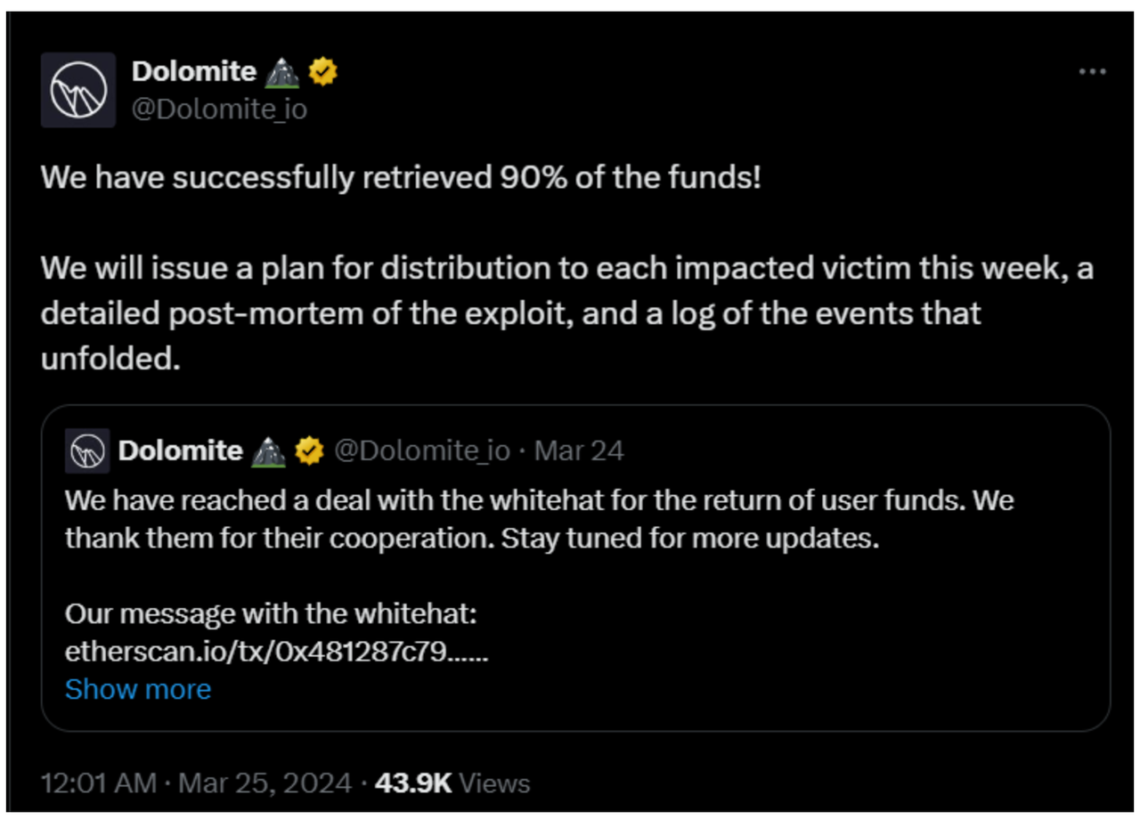 链上数据稳步增长，Dolomite如何为DeFi生态带来新玩法？